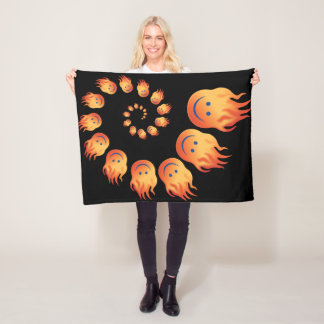 Leroy's Illusion Fleece Blanket in the Color Black