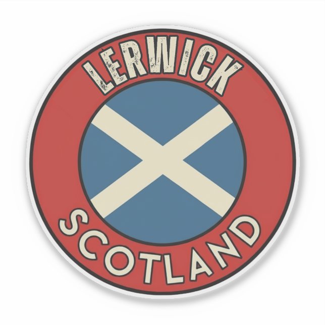 Lerwick, Scotland Sticker (Front)