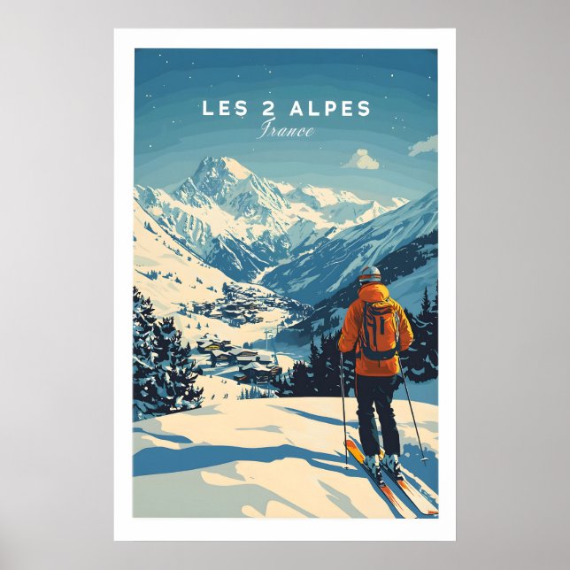 Les 2 Alpes Print France 1 (Front)