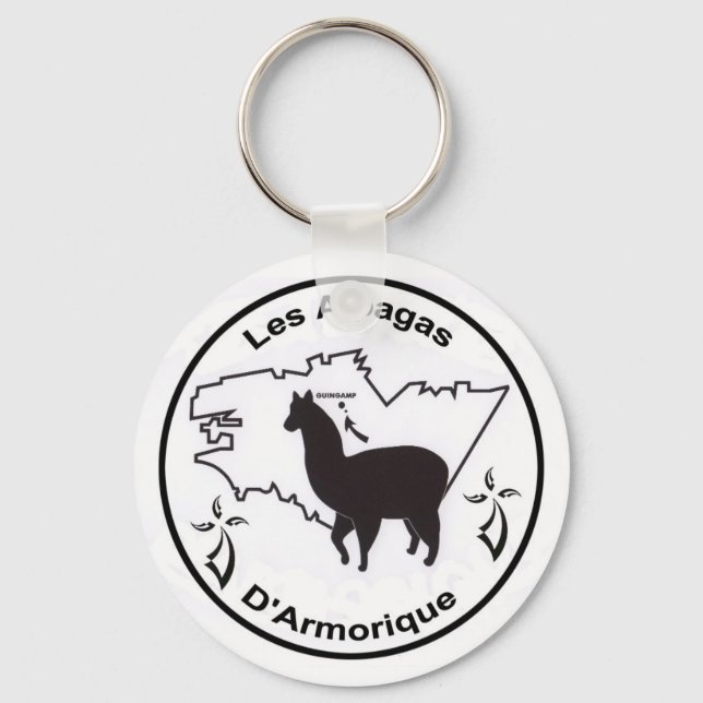 Les Alpagas D'Armorique Keychain (Front)