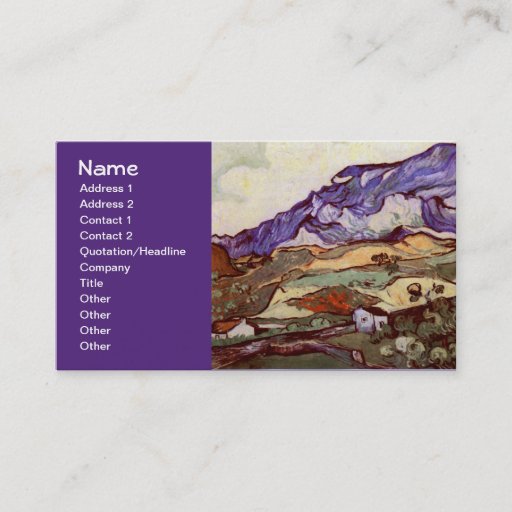 Customizable Van Gogh Les Alpilles (F724) Fine Art Business Card
