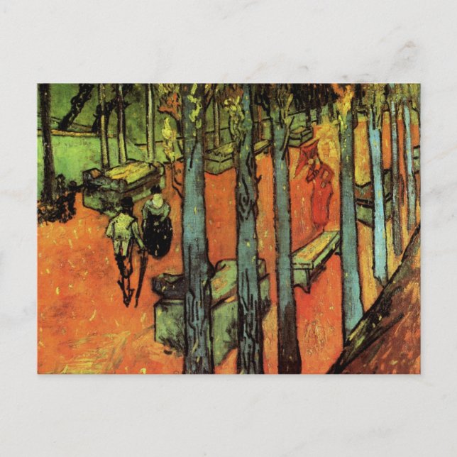 Les Alyscamps, Autumn Leaves by Vincent van Gogh Postcard (Front)
