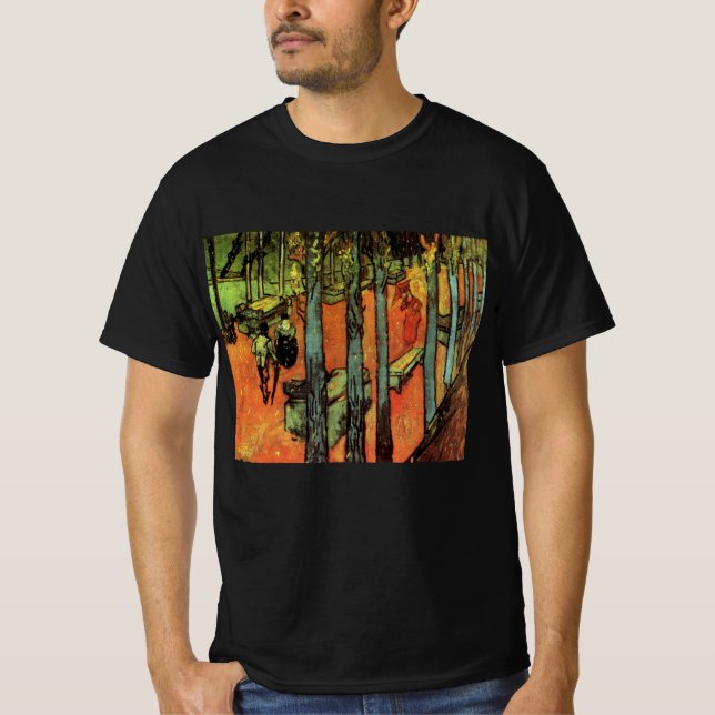 Les Alyscamps, Autumn Leaves by Vincent van Gogh T-Shirt (Front)