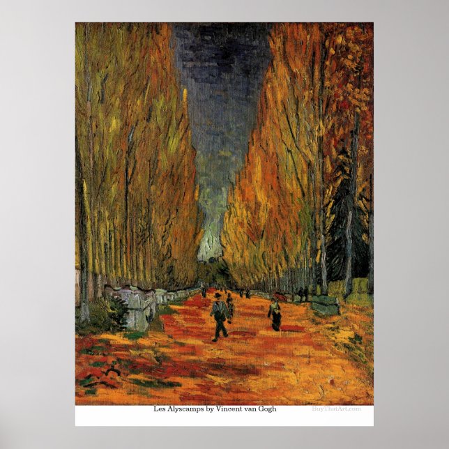 Les Alyscamps by Vincent van Gogh Poster (Front)