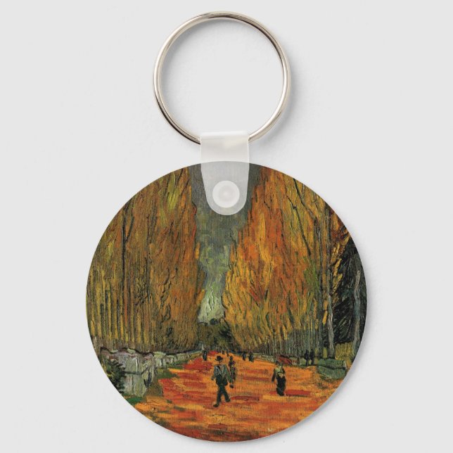 Les Alyscamps (Cemetery) by Vincent van Gogh Keychain (Front)