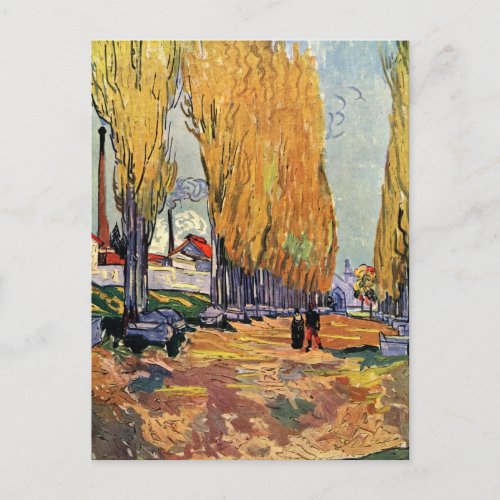 Les Alyscamps Cemetery by Vincent van Gogh Postcard