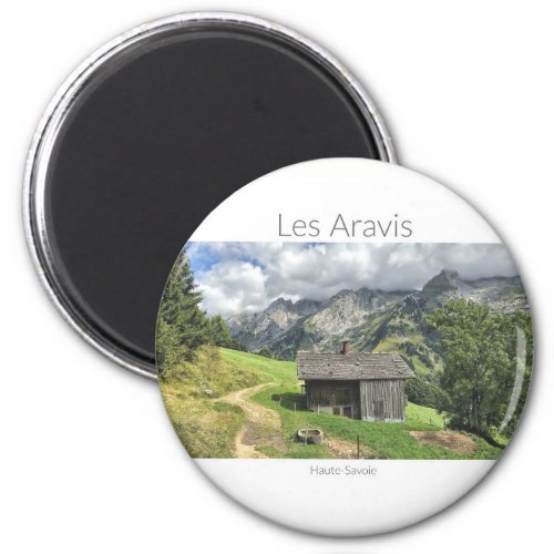 Les Aravis Haute_Savoie Round Magnet