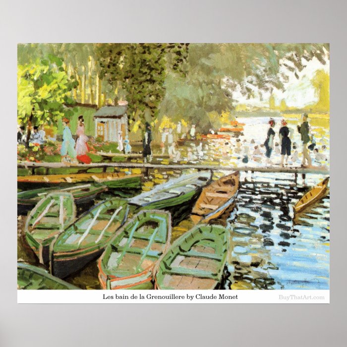 Les bain de la Grenouillere by Claude Monet Posters
