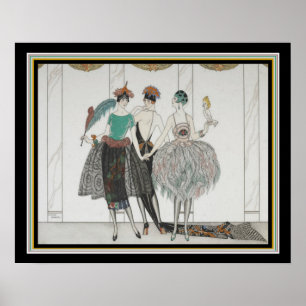 "Les Belles Sauvagettes"  Art Deco 16x20 Poster