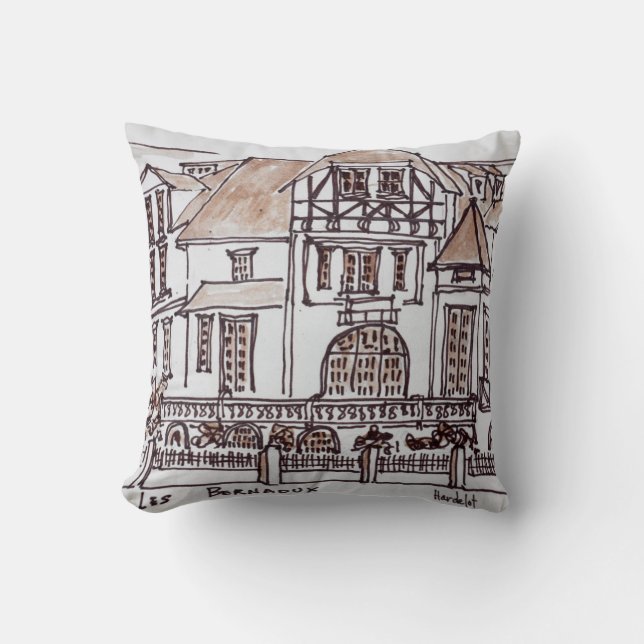 Les Bernaoux | Neufchatel Hardelot, France Throw Pillow (Front)