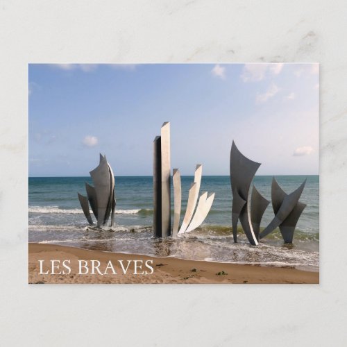 Les Braves Memorial Normandy France _ postcard