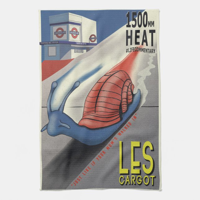 Les Cargot #LifeCommentary Kitchen Towel (Vertical)