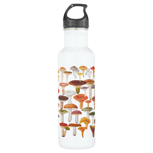 Les Champignons Mushrooms Water Bottle (Front)