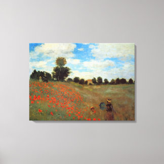 Les Coquelicots by Claude Monet Canvas Print
