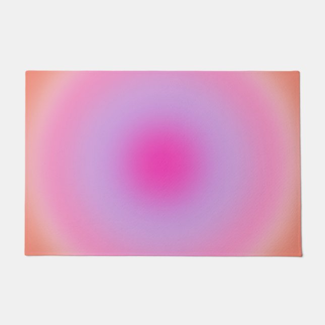 Les Couleurs 01 Orange And Pink Gradient Aura Doormat (Front)