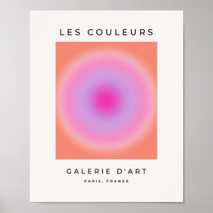 Les Couleurs 01 Orange And Pink Gradient Aura Poster