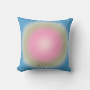 Les Couleurs 02 Blue Vintage Gradient Aura Throw Pillow
