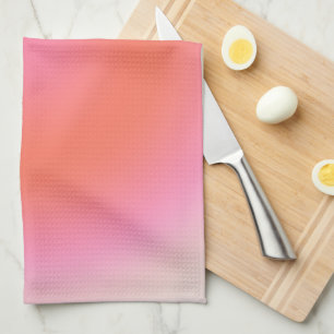 Les Couleurs 04 Neutral Pink And Orange Gradient Kitchen Towel