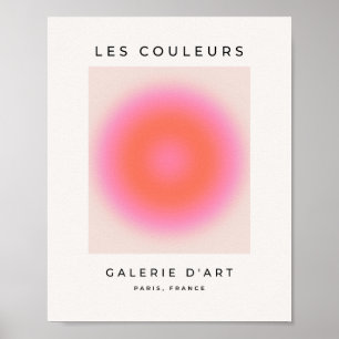 Les Couleurs 04 Neutral Pink And Orange Gradient Poster