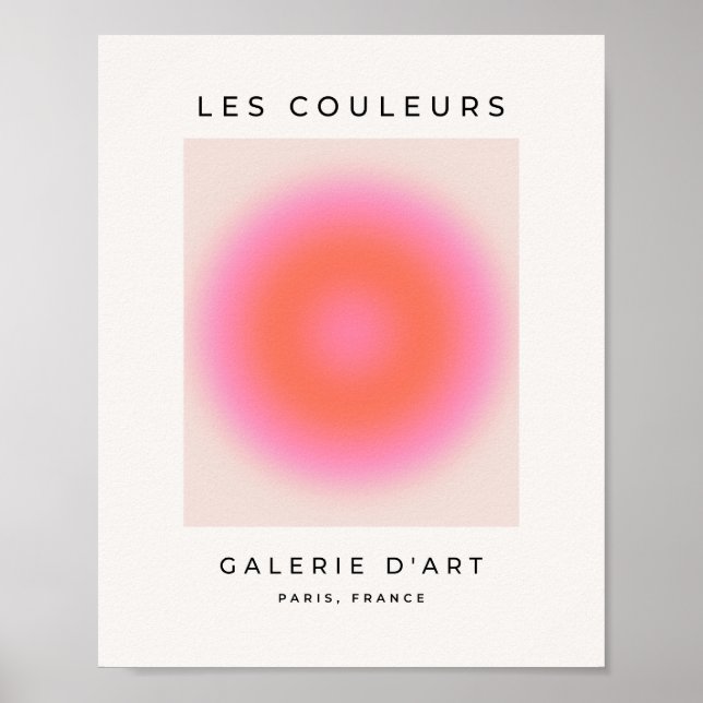 Les Couleurs 04 Neutral Pink And Orange Gradient Poster (Front)