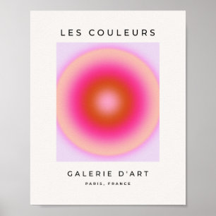 Les Couleurs 06 Lilac And Pink Gradient Aura Poster