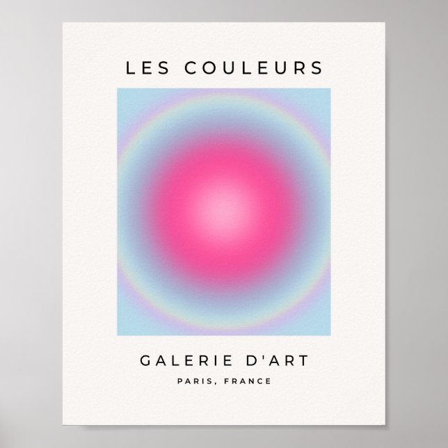 Les Couleurs 08 Gradient Pink And Blue Aura Poster (Front)