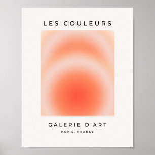 Les Couleurs 09 Orange Gradient Aura Poster