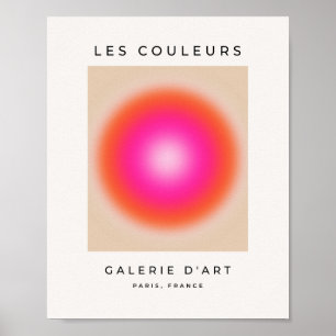 Les Couleurs 12 Orange And Pink Gradient Poster