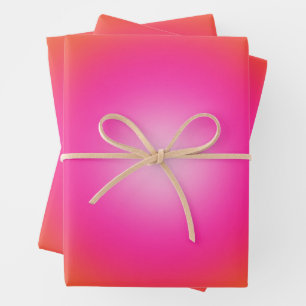 Les Couleurs 12 Orange And Pink Gradient Wrapping Paper Sheets