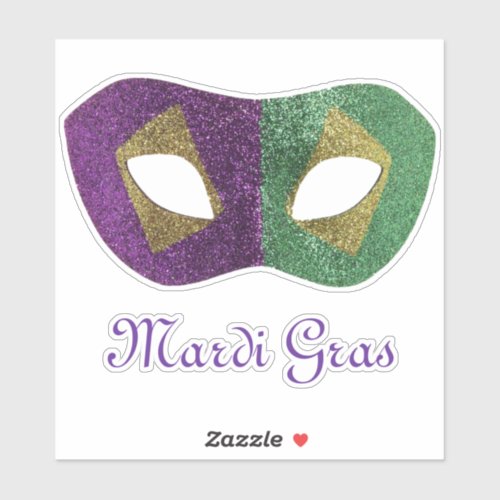 Les Couleurs de Mardi Gras Sticker