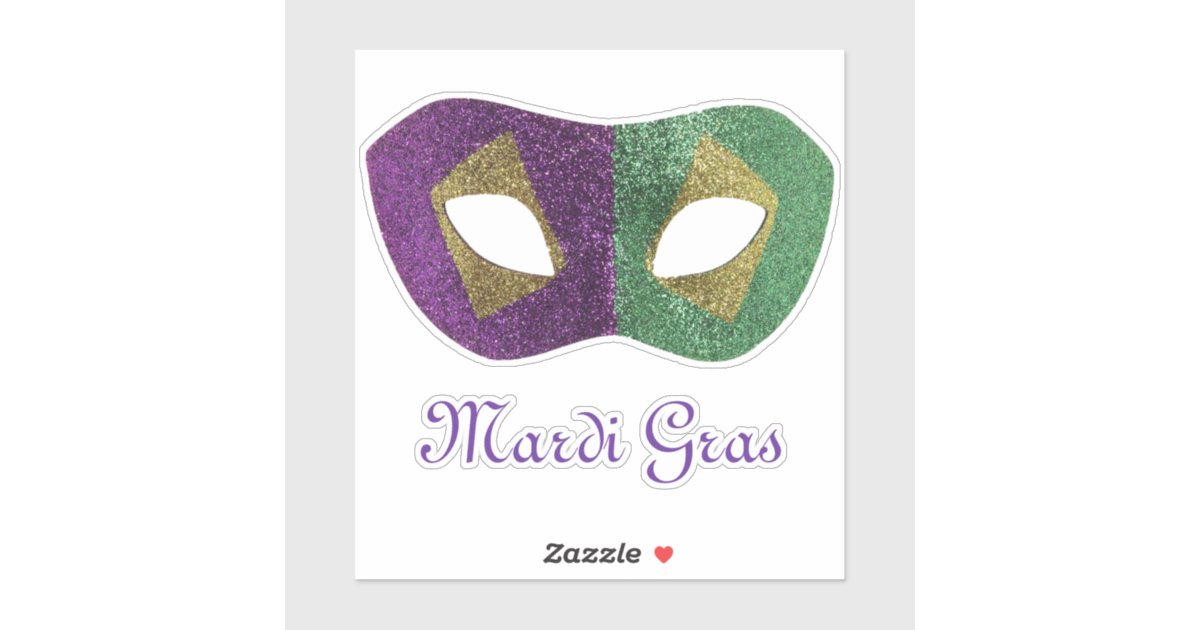 Les Couleurs De Mardi Gras Sticker Zazzle Com