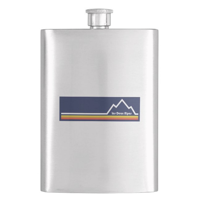 Les Deux Alpes France Flask (Front)