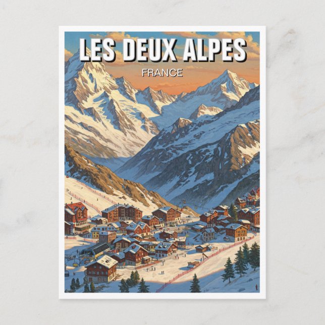 Les Deux Alpes France Travel Postcard (Front)