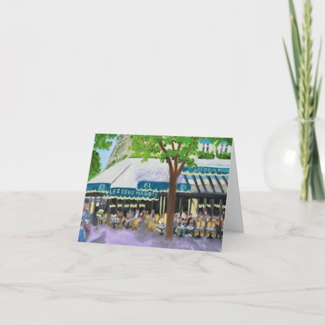 LES DEUX MAGOTS  PARIS NOTE CARD (Front)