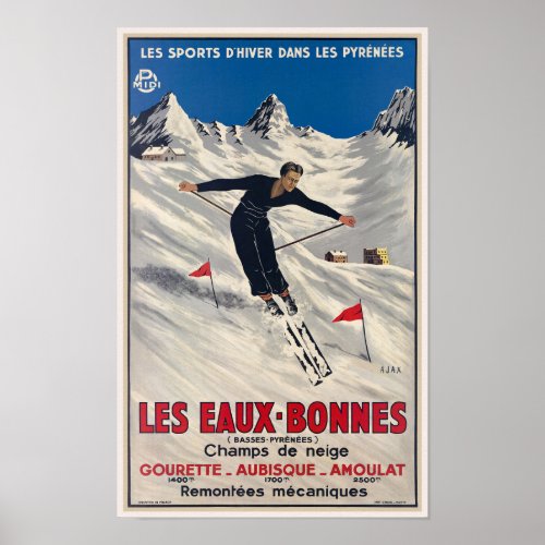 Les Eaux_Bonnes France Vintage Poster 1935