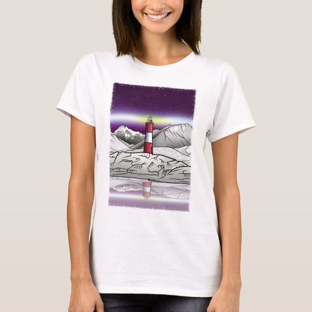 Les Eclaireurs Lighthouse Argentina Landscape T-Shirt (Front)