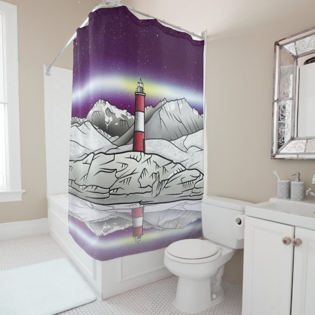 Les Eclaireurs Lighthouse Argentina Shower Curtain (In Situ)