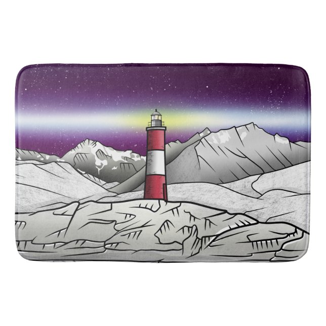 Les Eclaireurs Lighthouse Southern Argentina Bath Mat (Front)