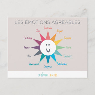 Les émotions agréables postcard