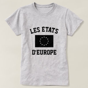 Les Etats d'Europe European Union flag t shirt