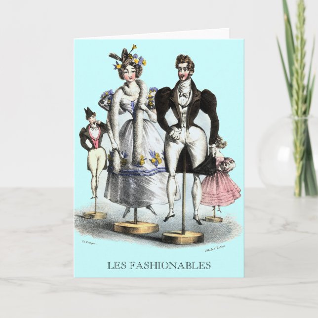 Les Fashionables by Charles Philipon Greeting Card (Front)