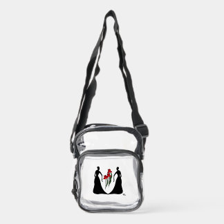Les Femmes Bold with Red Irises Cross Body Bag