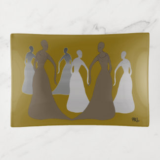 Les Femmes Brown Trinket Tray