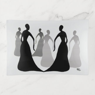 Les Femmes Gray Trinket Tray