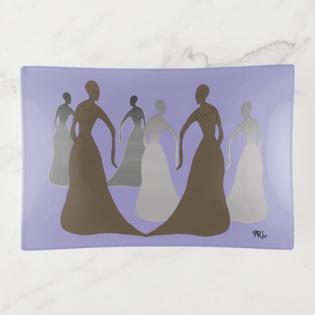 Les Femmes Lavender Trinket Tray (Front)