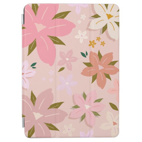 Les Fleurs 05 Floral Pattern Blush Pink Flowers iPad Air Cover