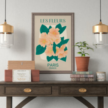Les Fleurs Paris Poster by IckyPrint at Zazzle