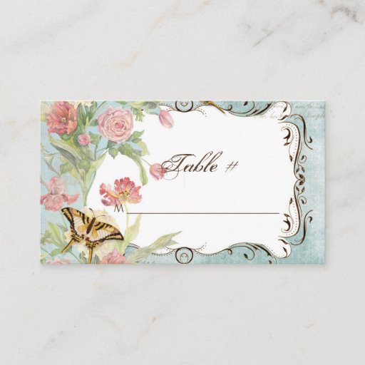 Customizable Les Fleurs Peony Rose Tulip Floral Flowers Wedding Business Card