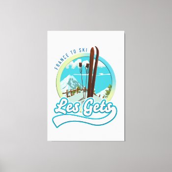 Les Gets France Ski Logo Canvas Print by bartonleclaydesign at Zazzle
