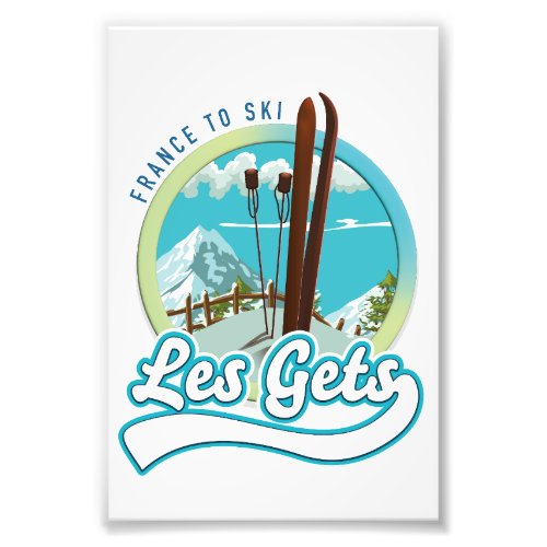 Les Gets france ski logo Photo Print